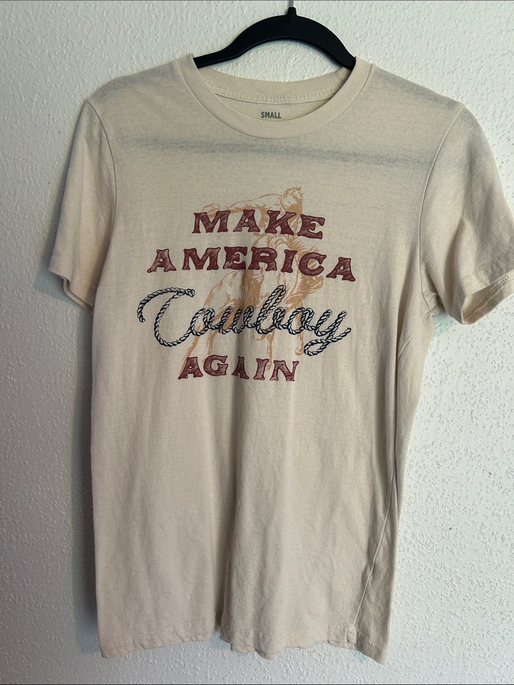 Make America Cowboy Again Graphic Tee - Cream